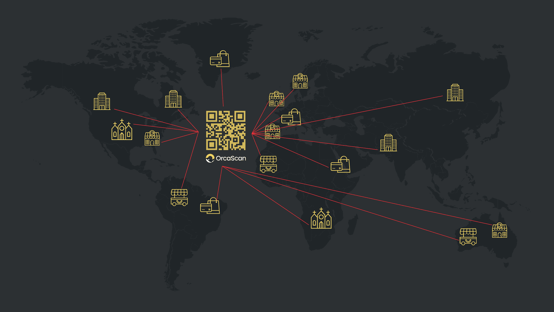 A global map showing how contract tracing can be carried out at multiple locations