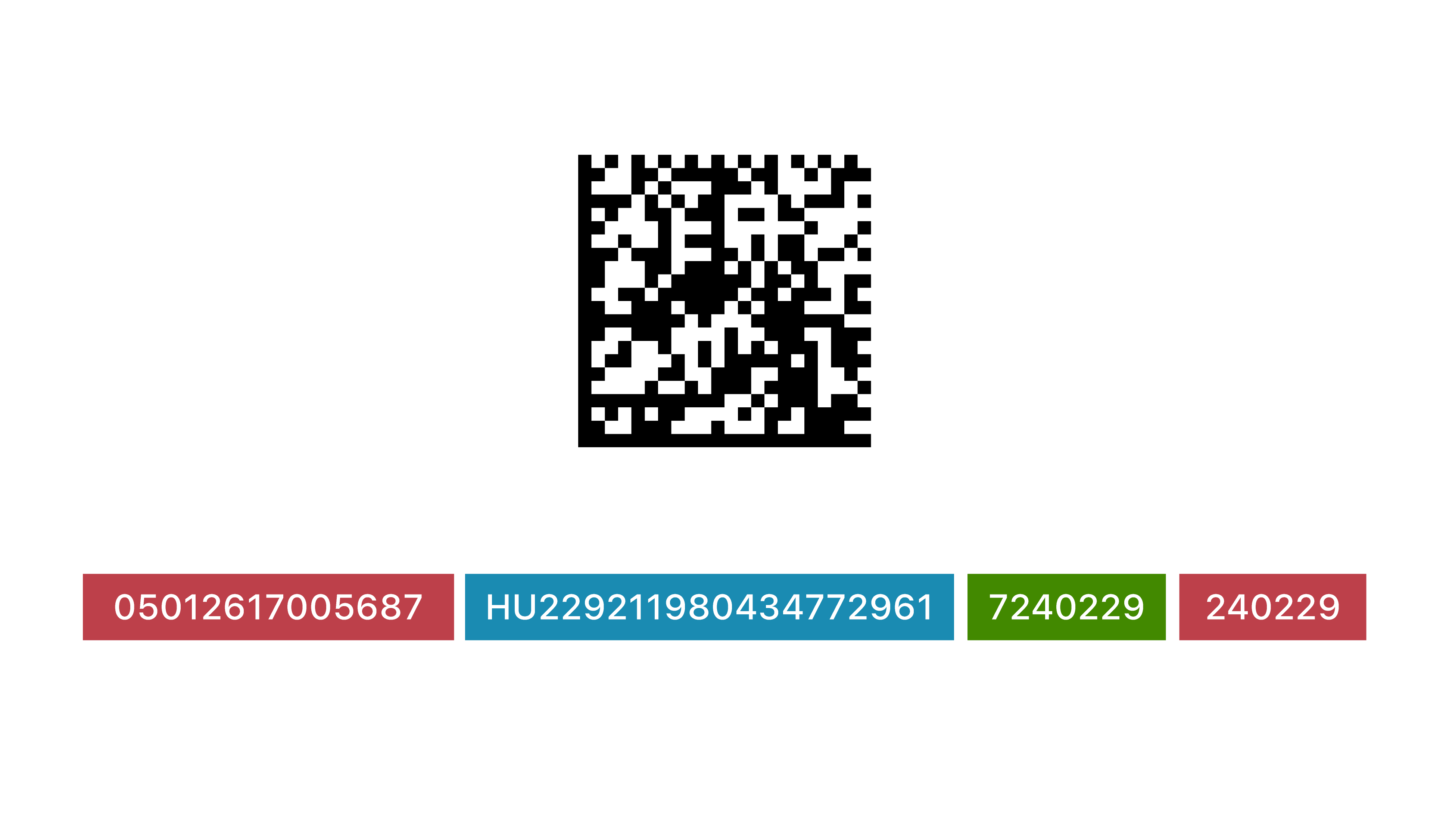 Typical structure of an FMD barcode