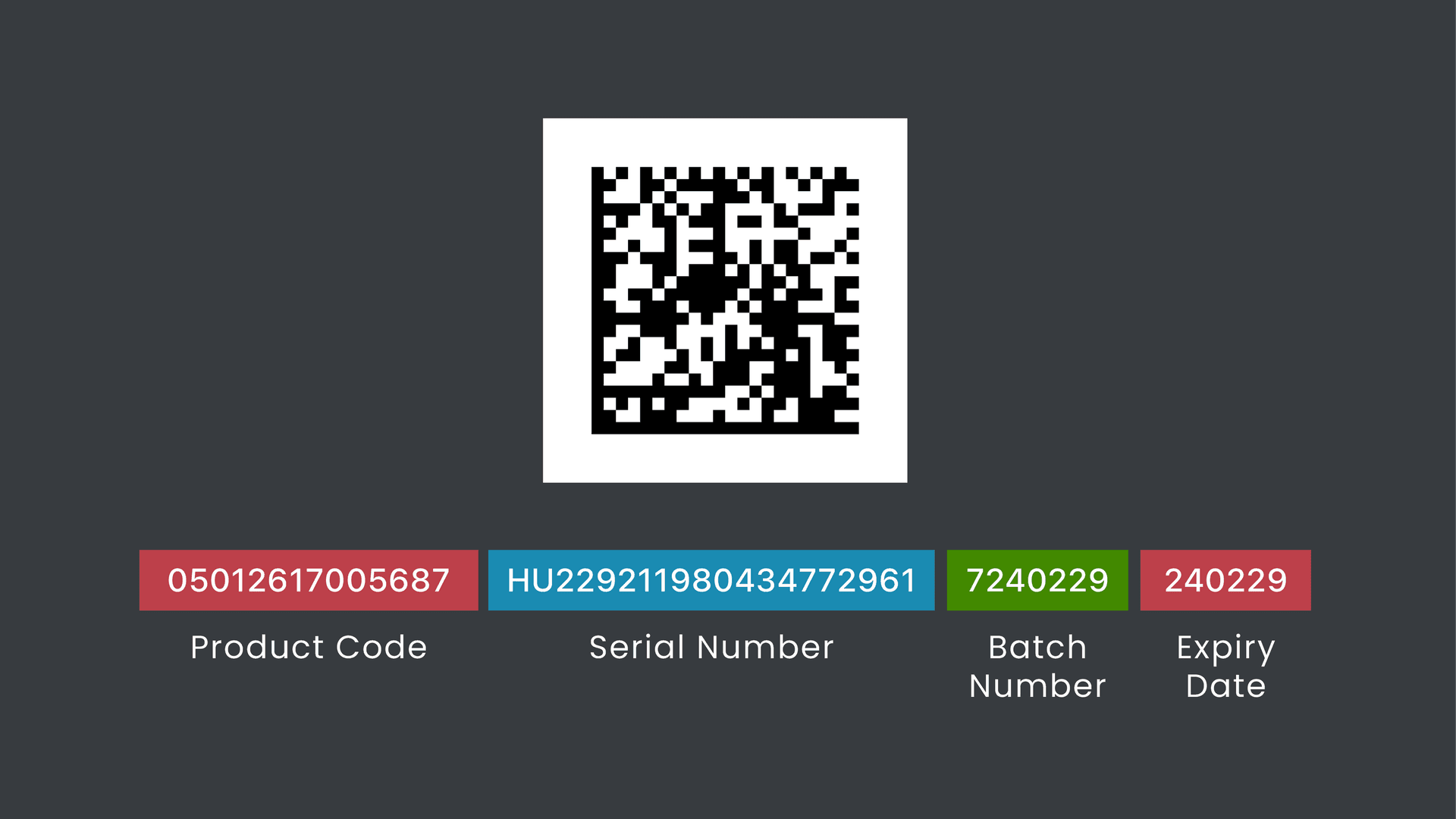 Typical structure of an FMD barcode