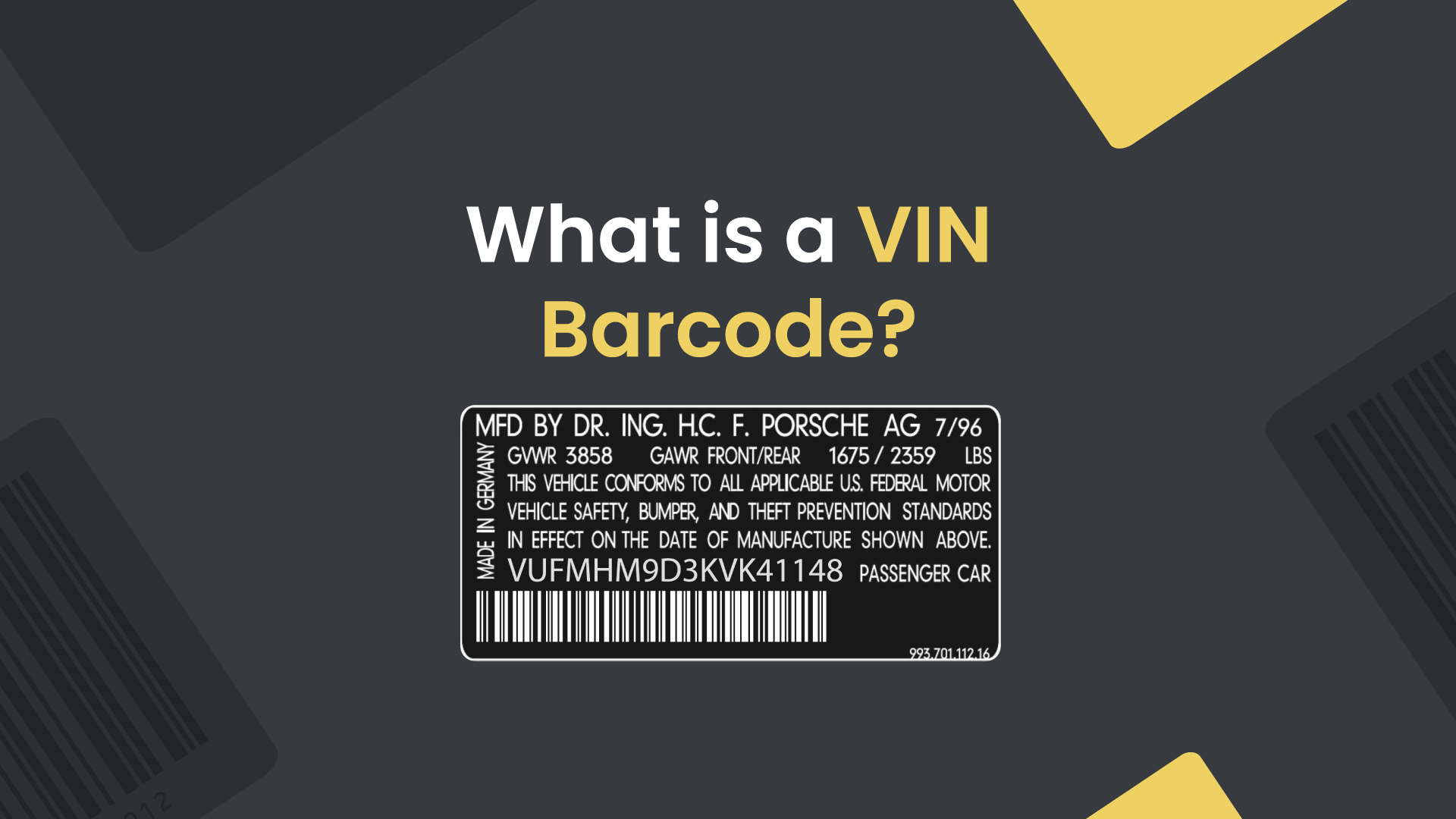What is a VIN barcode?