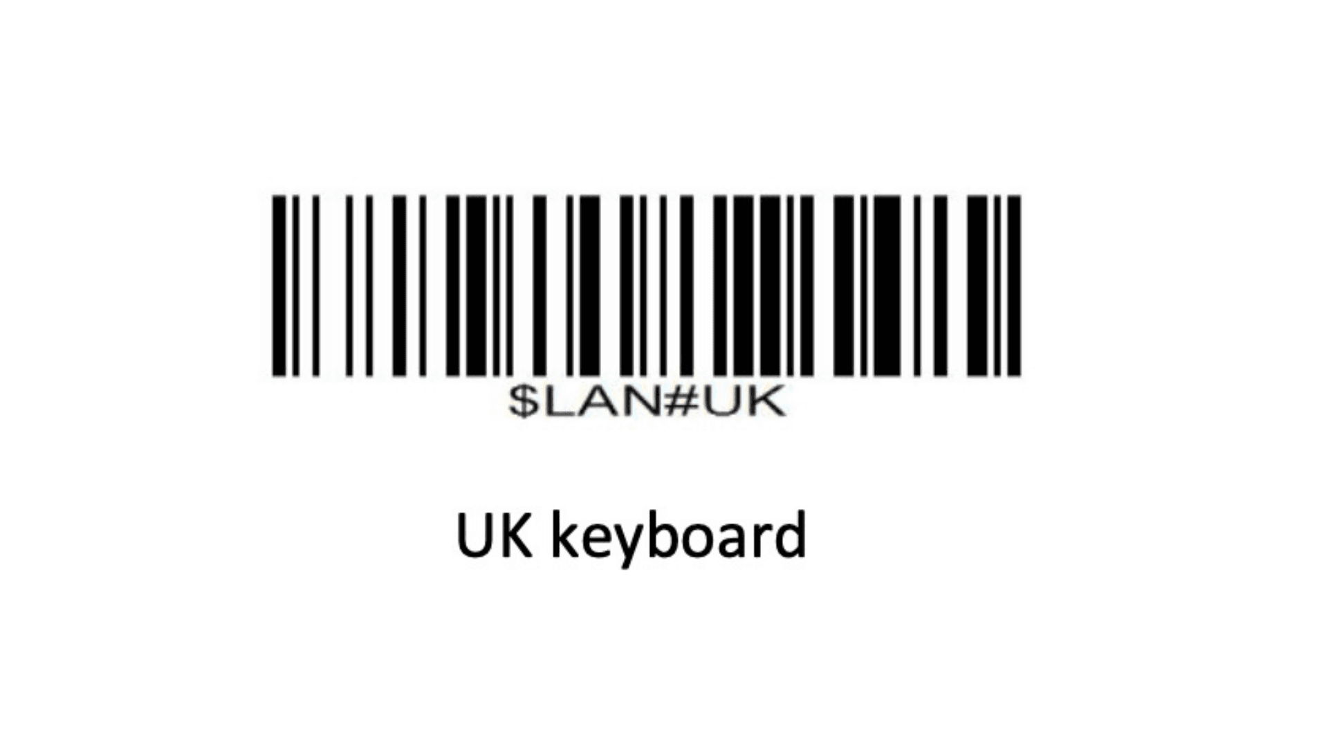 Barcode to enable UK Keyboard for the NETUM C750 scanner