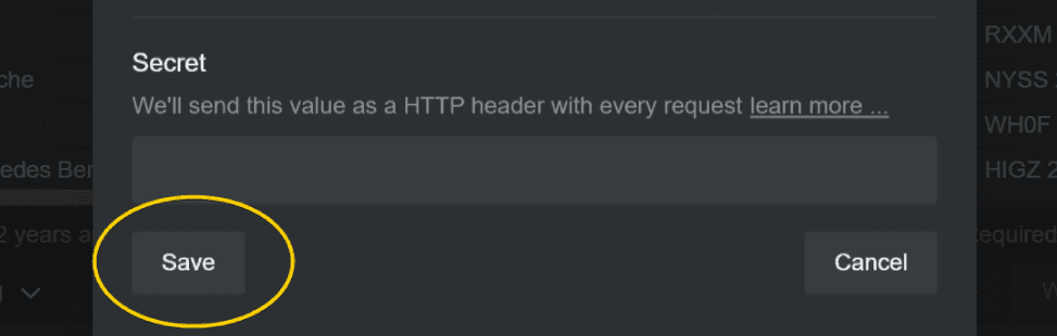 Click save to confirm the integration changes