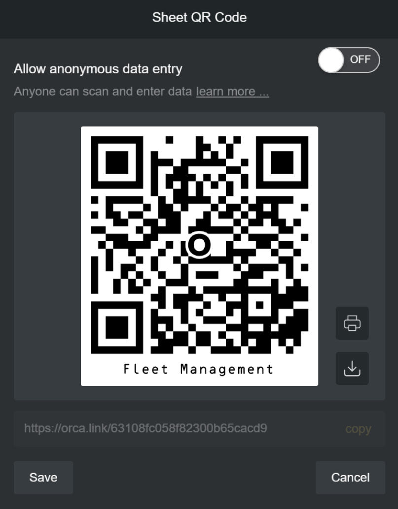 Download or print your QR code