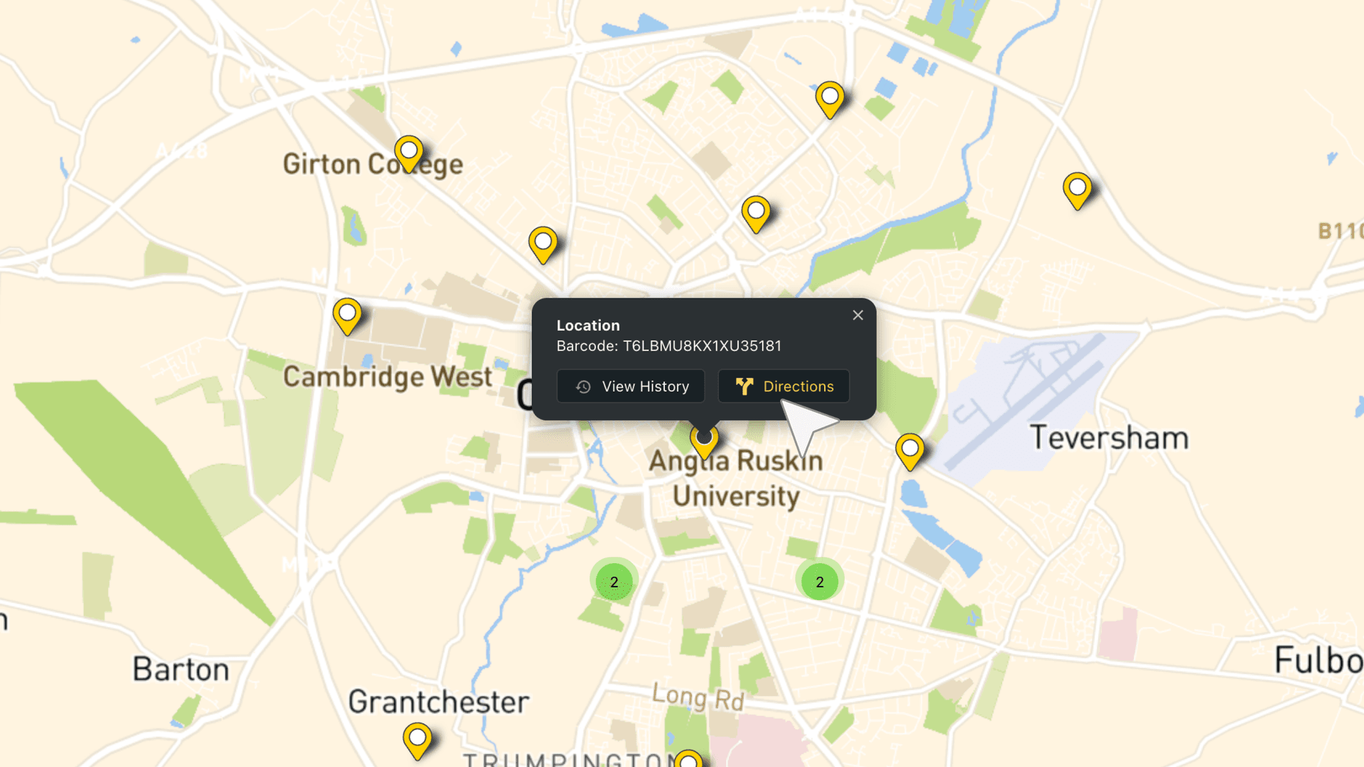 Get directions to a physical asset