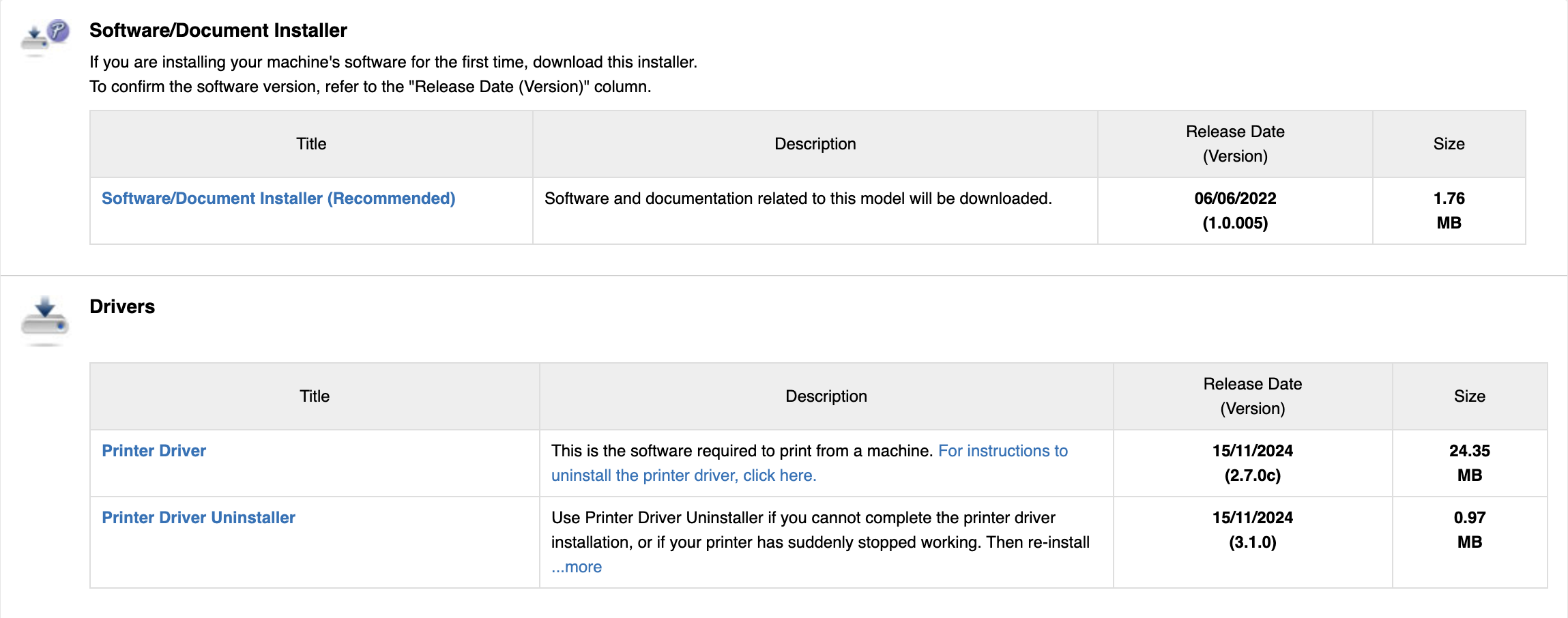 Install the Driver and the Document installer