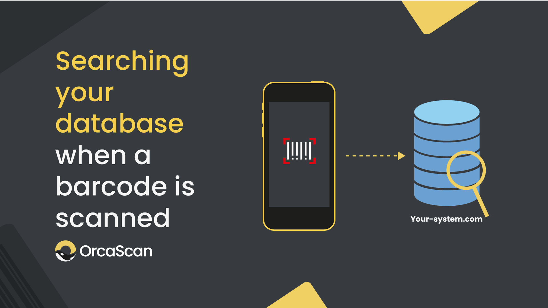 Search your system when a barcode is scanned