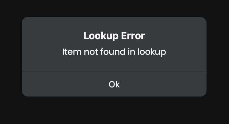 Lookup URL in app dialog