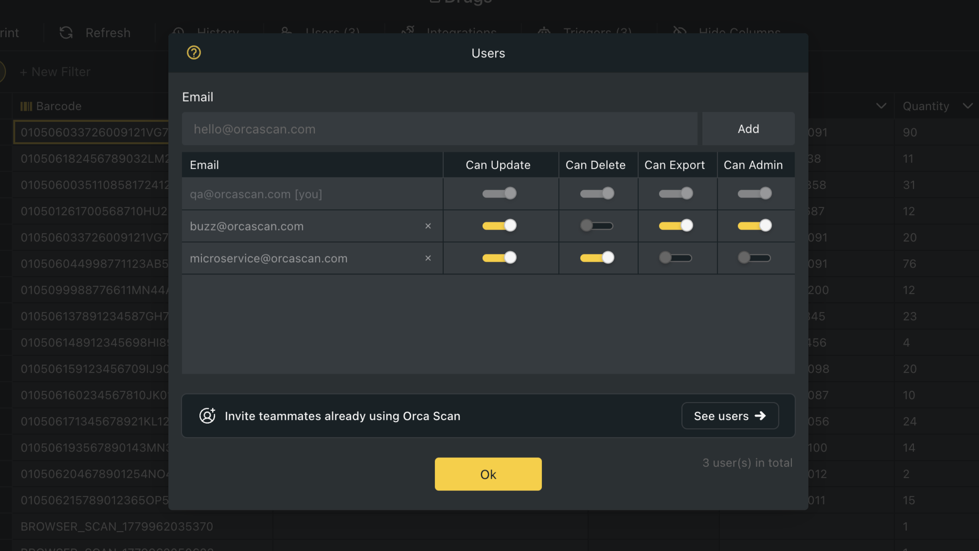 Only the owner of the sheet can add users and manage their permissions.