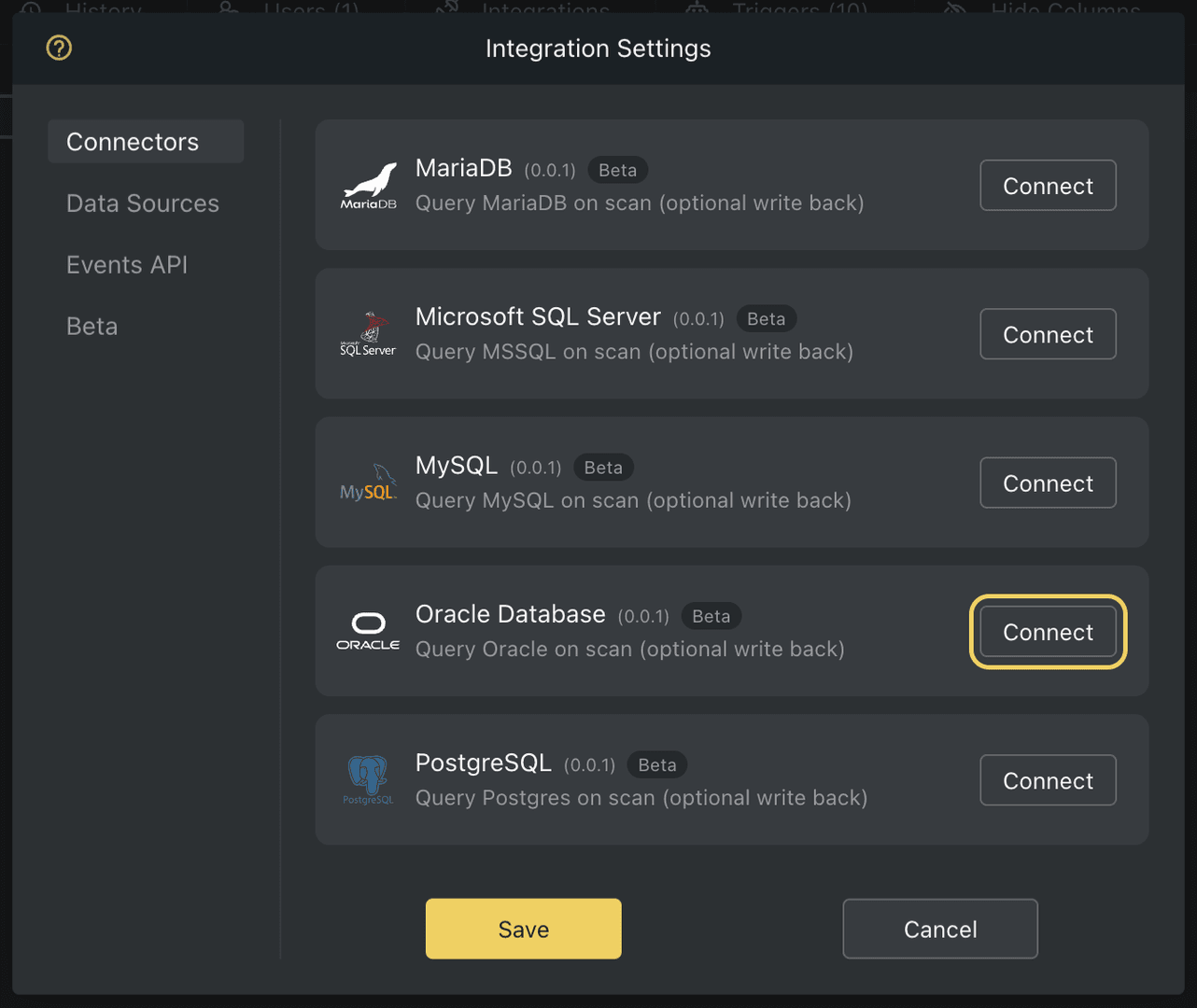 Orca scan sql connectors oracle