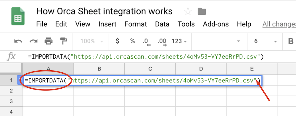 Paste in the Live Data URL within the brackets