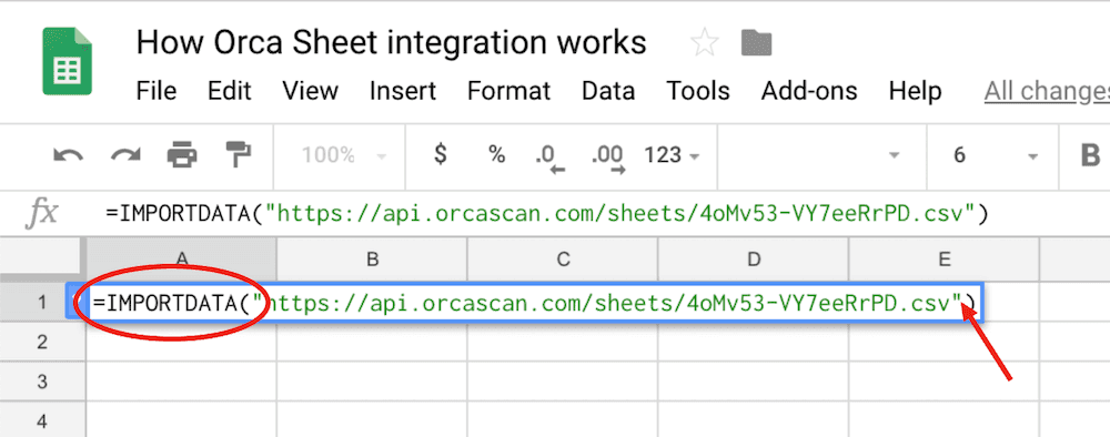 Paste in the Live Data URL within the brackets