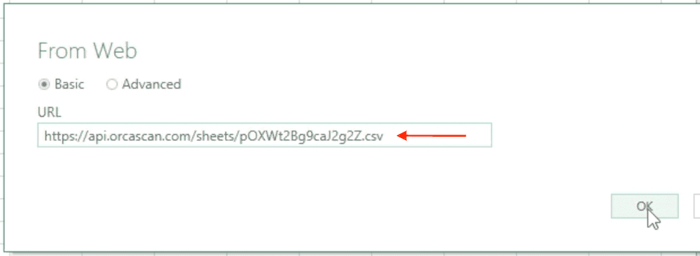 Paste in the URL when prompted