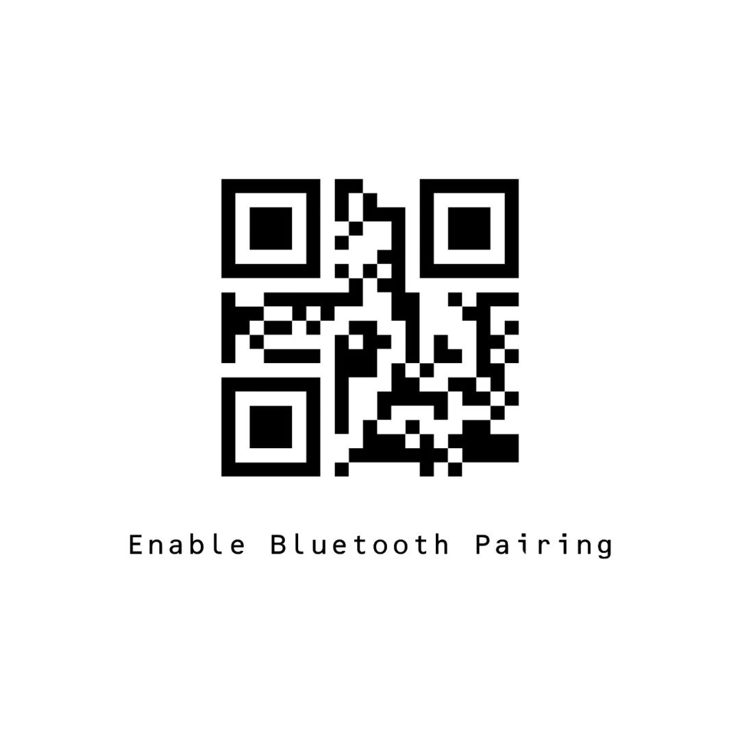 QR code to enable Bluetooth pairing mode for the Tera 8100 scanner.