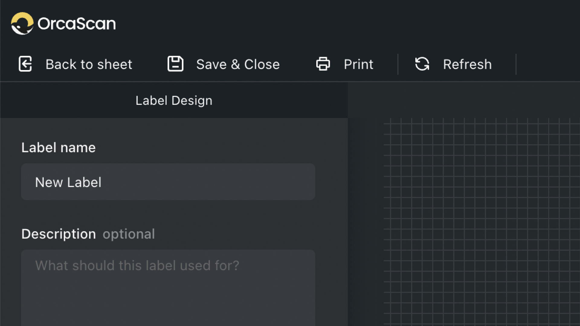 Rename your Label using the left-hand panel 