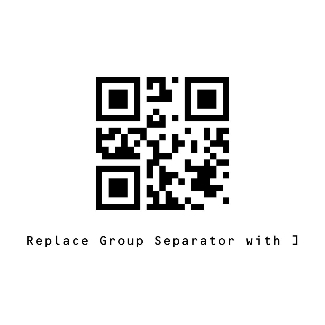 Replace group separator with a closed square bracket.