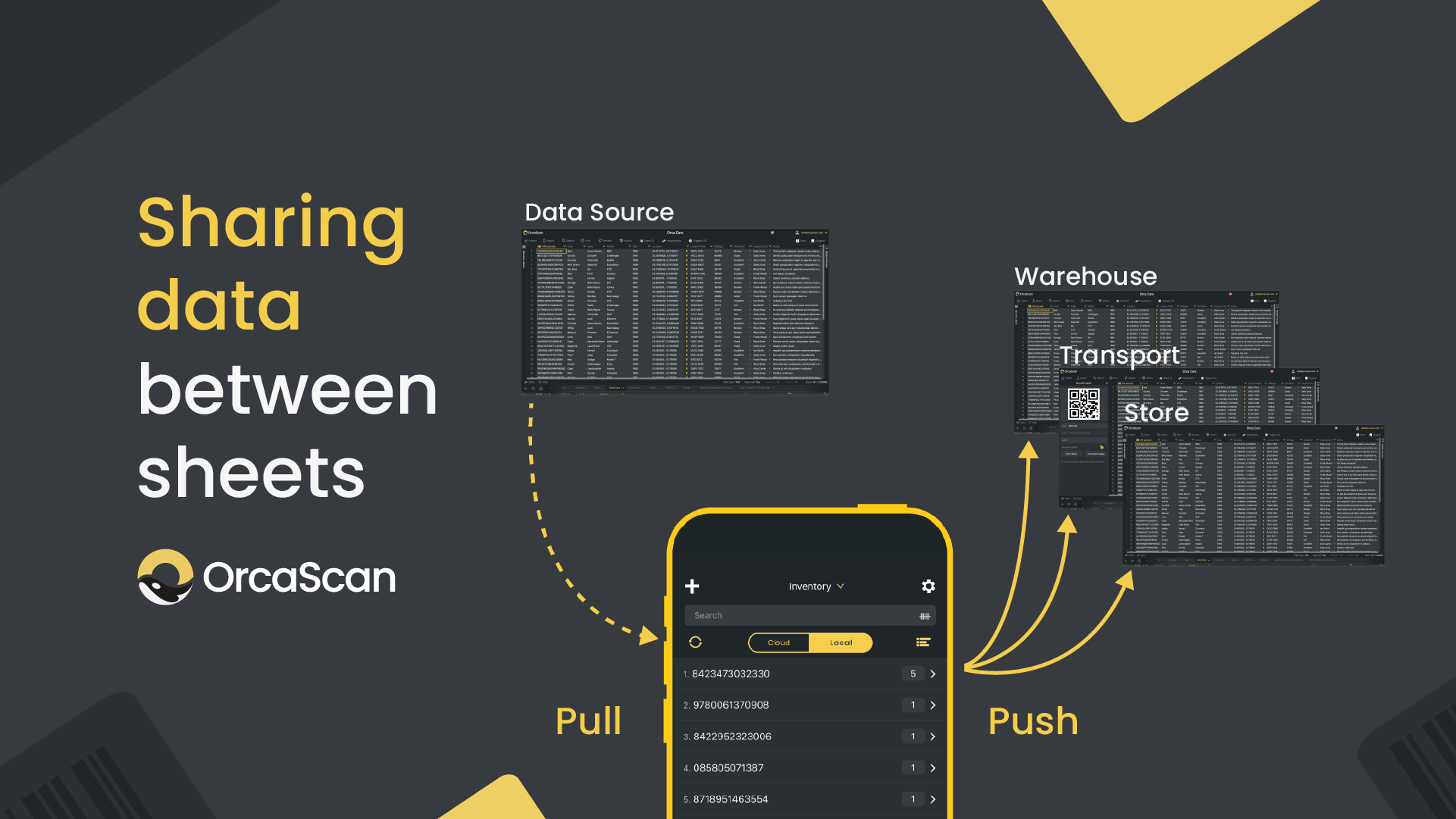 Sharing data between sheets