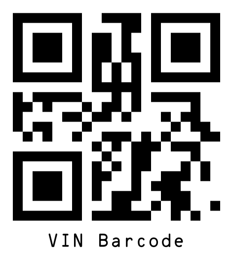 This is an example of a VIN Barcode.