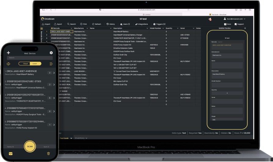 Preview OrcaScan’s Inventory management solution